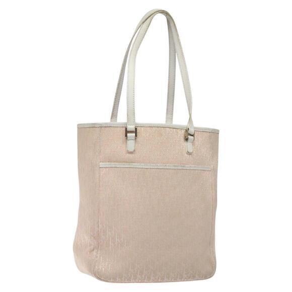 DIOR Trotter Canvas Tote Bag Pink Silver - Picture 1 of 12
